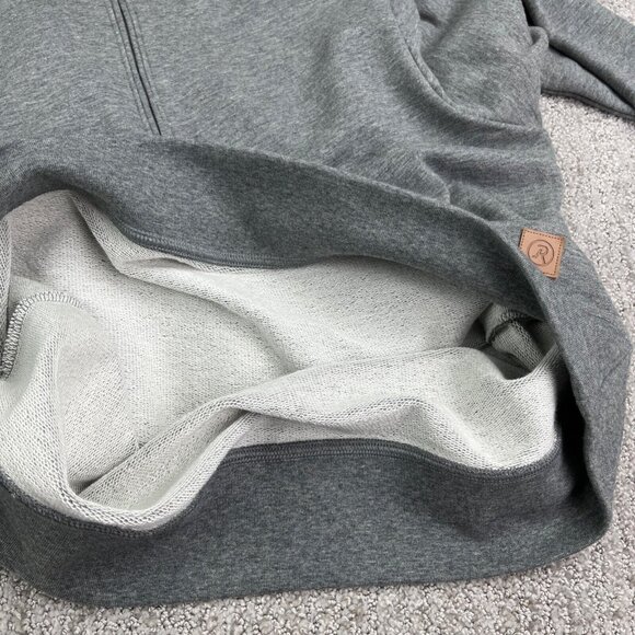Revtown 1/4 Zip Fleece Pullover Mens Medium Gray Mock Neck Comfort Minimalist - Picture 12 of 16